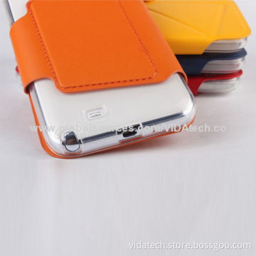 Folio and Flip Leather Case with Standing, Suitable for Samsung Galaxy Note2 Factory